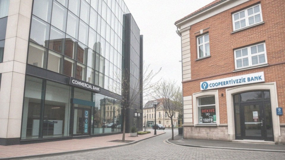 Jakie są różnice pomiędzy bankami komercyjnymi a spółdzielczymi?
